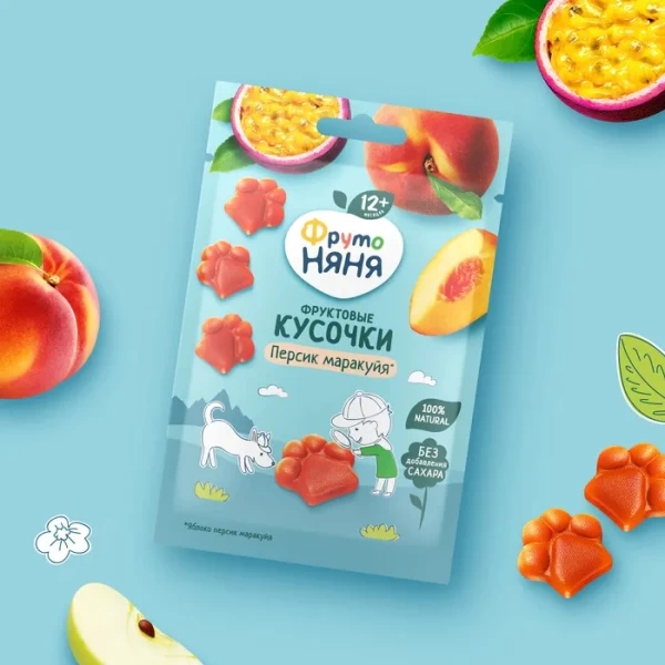 FrutoNanny Bucati de fructe mar, piersic si maracuya 15g - image 3