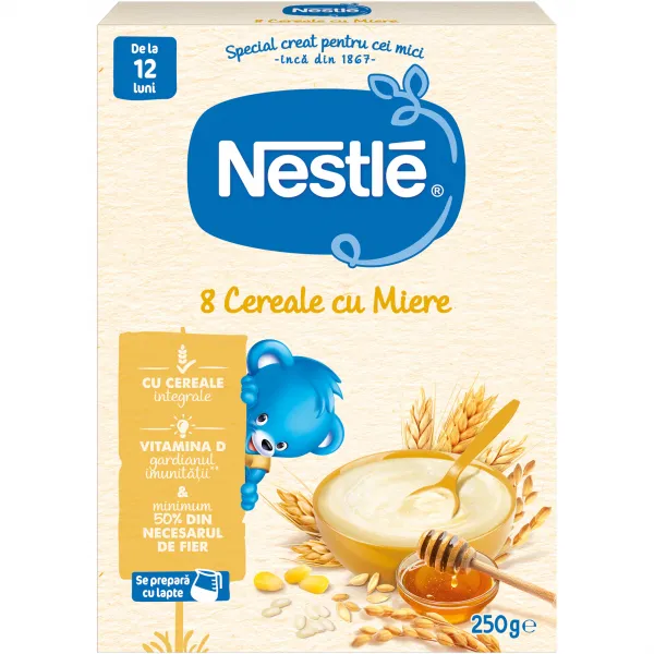 Каша Nestle 8 злаков с медом 250г (12+ м) - image 1