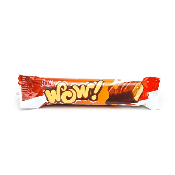 Biscuit cu caramela, acoperit cu ciocolata de lapte Nefis 35g Wow - image 1