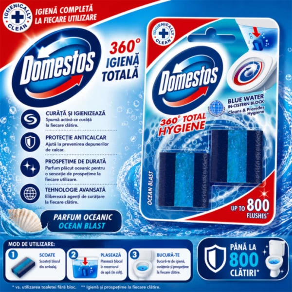 Domestos Odorizant 2x50gr Block Ocean - image 2