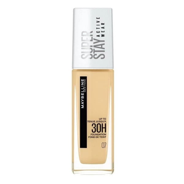 Fond de ten cu acoperire ridicata SuperStay 30H Active Wear, 07 Classic Nude, 30 ml, Maybelline - image 1