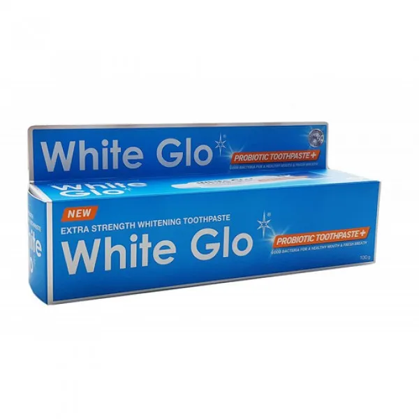 White Glo pasta de dinti 100gr inalbitoare cu probiotice - image 1