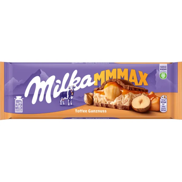 Milka Ciocolata cu caramela si nuci intregi 300g - image 1