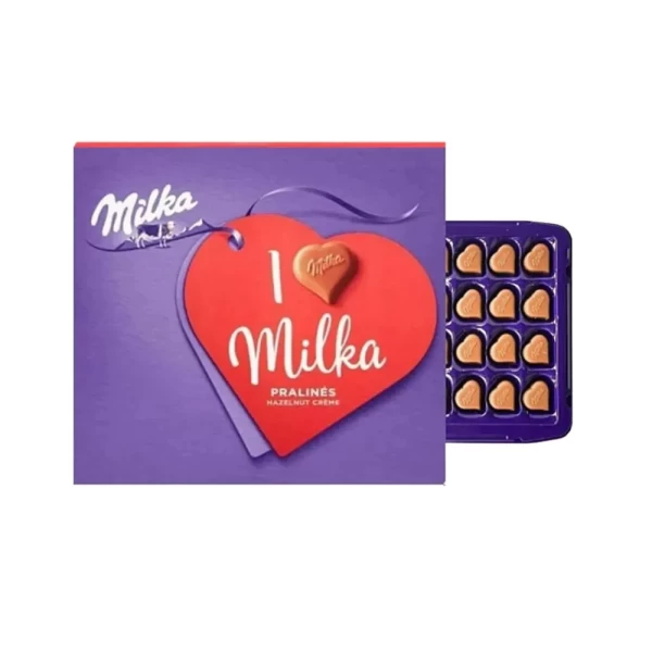 Milka Ciocolata lapte cu nuci faramitate I love you 110g - image 2