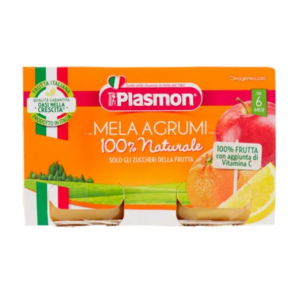 Plasmon Piure de mere si citrice 2x104g (6 luni)  - image 1