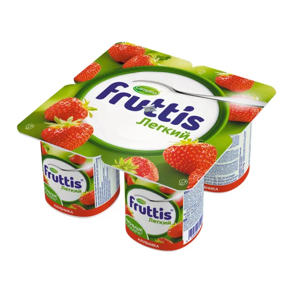 Йогурт 0,1% Fruttis Легкий клубничный, 110 г - image 3