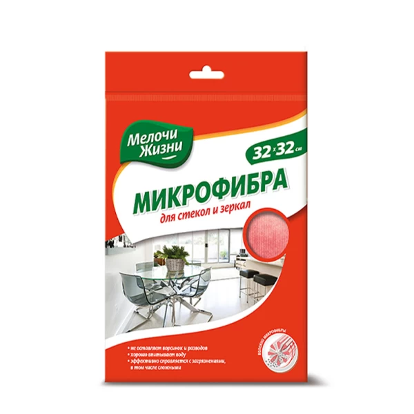 Мелочи Жизни Микрофибра для стекол и зеркал 1 шт - image 1