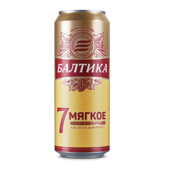 Пиво Балтика №7 0,45л Мягкое 4,7% ж/б - image 1