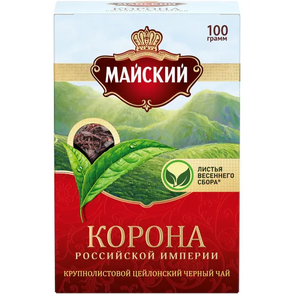 Чай черный Майский, крупнолистой, Корона 100 грамм - image 1