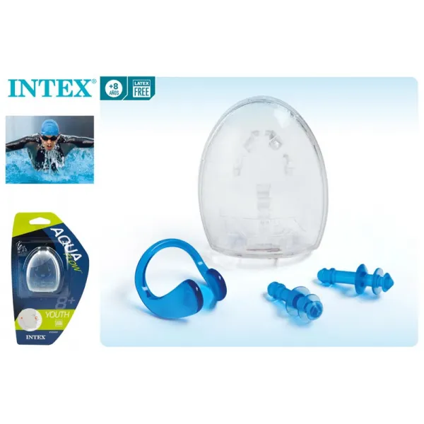 INTEX Набор для ныряния. Беруши и клипсы для носа (в кейсе) INTEX. Возраст: 8+ лет - image 2