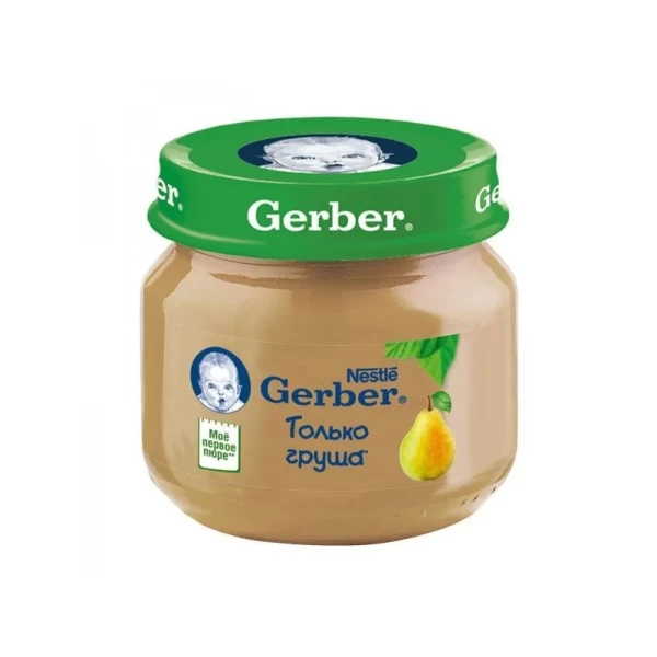 Пюре Gerber Только груша (с 4 месяцев) 80 г - image 1