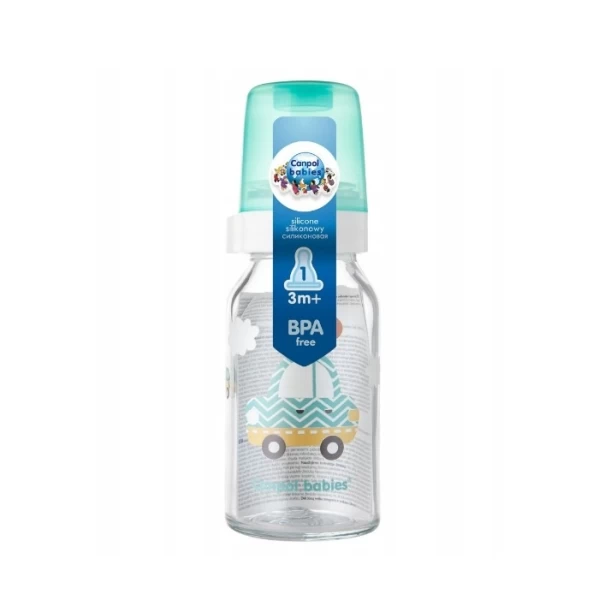 Biberon din sticla cu desen 120ml, 42/202 - image 1