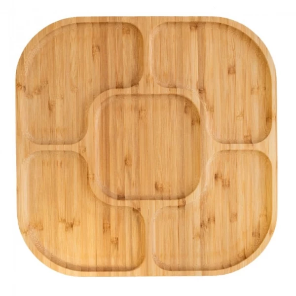 Блюдо квадратное с 5 отделениями BAMBUS 30 см - image 1