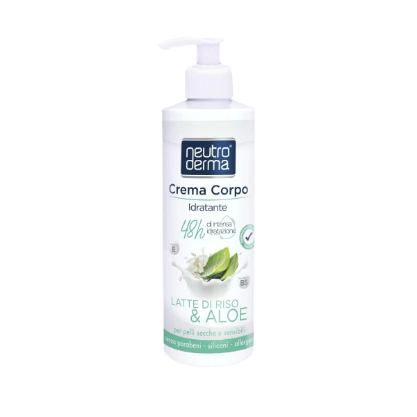 NeutroDerma Crema pentru corp 500 ml Lapte din orez & Aloe - image 1
