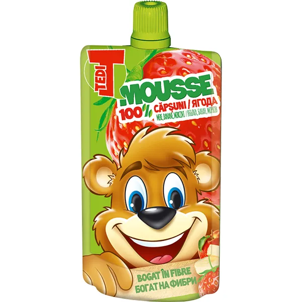 TEDI Mousse capsuni, mere, banane si morcovi 100g - image 1