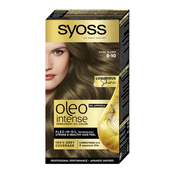 Syoss Oleo Intense Vopsea de par 6-10 Blond Inchis, 115 ml - image 1