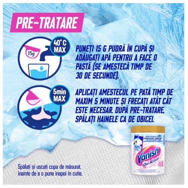 Vanish Oxi Action White пятновыводитель порошок 960 гр - image 4