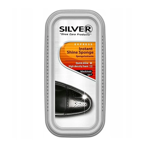 Silver Губка для обуви Мгновенный блеск Черная - image 1