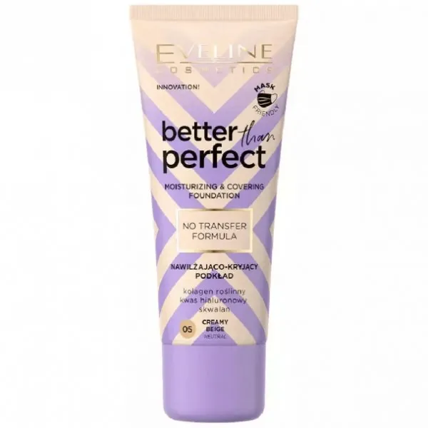 Eveline Cosmetics № 05 Крем-бежевый тональный крем для лица 30 мл - image 1