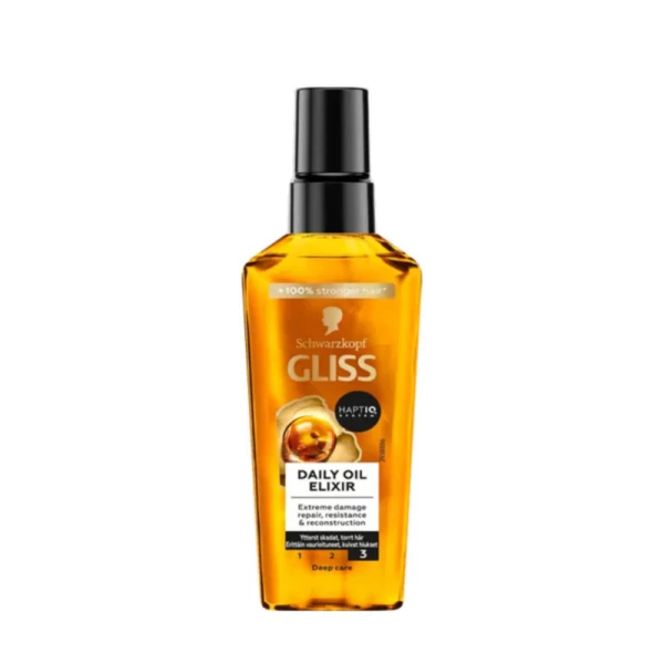 Gliss Ulei pentru par Daily Oil Elixir pentru par uscat si foarte deteriorat, 75 ml - image 1