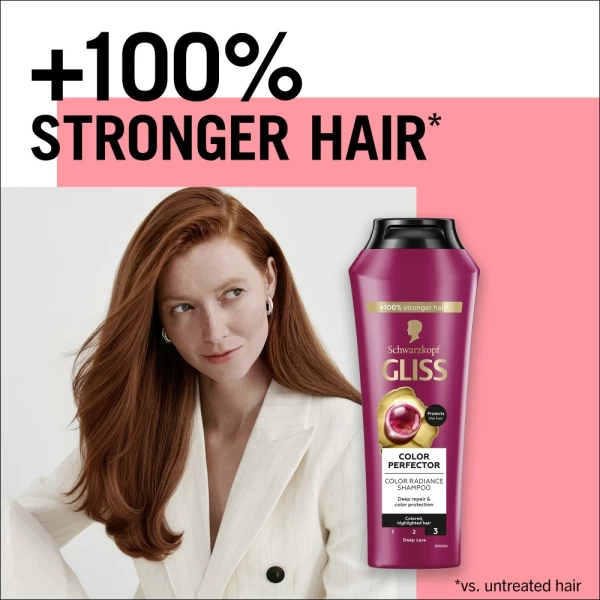 Gliss Colour Perfector Шампунь для окрашенных или мелированных волос, 400 мл - image 2