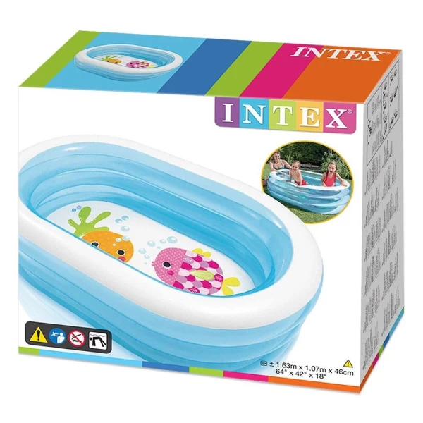 Piscina gonflabila pentru copii Prietenii marii 163x107x46 cm, 238L - image 1