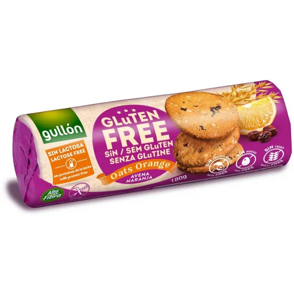 Gullon biscuiti Oats Orange fara gluten si lactoza 180g - image 1