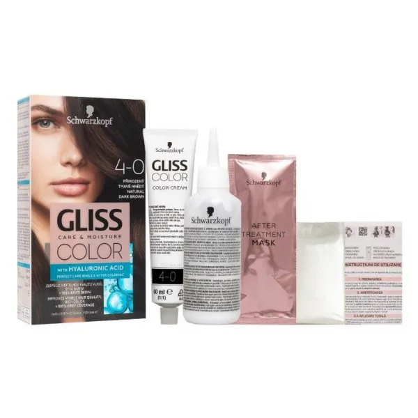 Gliss Color Краска для волос 4-0 Темный сатин натуральный - image 2