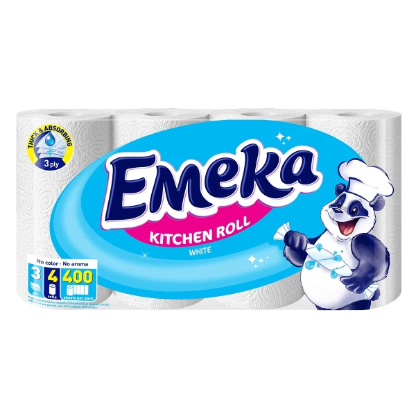 Emeka Полотенца 4 рулона 3 полоски Белый - image 1