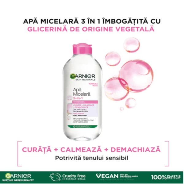 Garnier Apa Micelara pentru toate tipurile de ten 400 ml - image 2