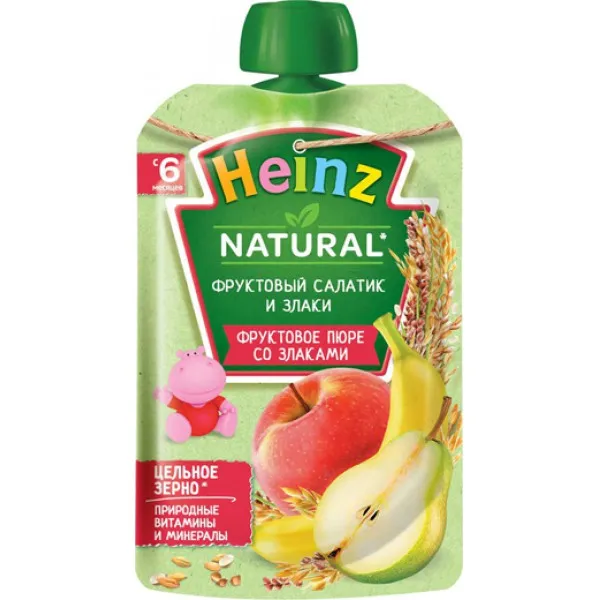 Heinz Pireu Salata de fructe si cereale 90g - image 1