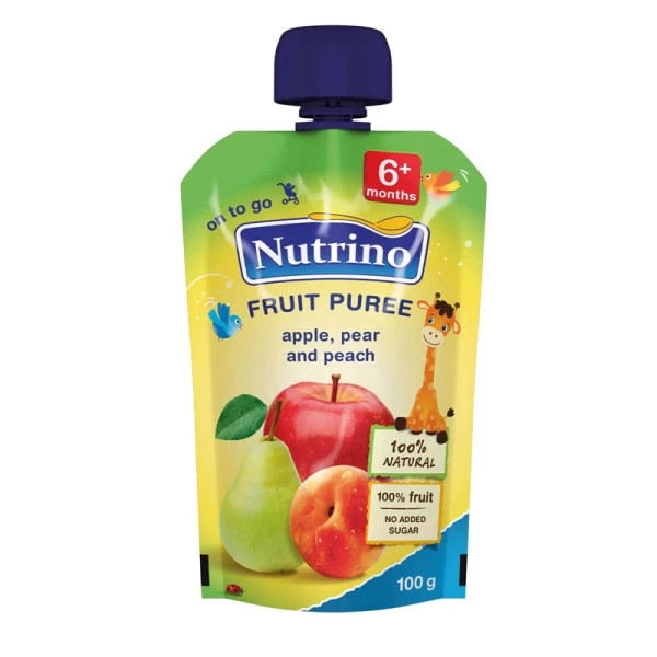 Nutrino Пюре из яблок, груш и персиков (6 месяцев) 100г - image 1