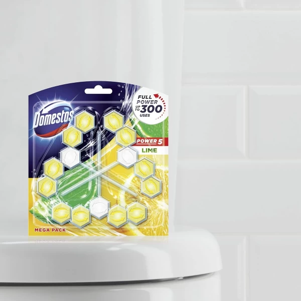 Domestos Блок для очищения туалета Trio Lime, 3x50г - image 3