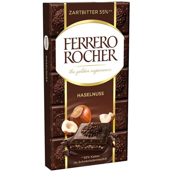 Ferrero Rocher Ciocolata 90g neagra cu nuci - image 1