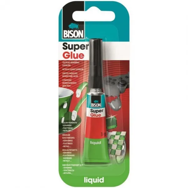 Клей Bison Super Glue Liquid 3g - image 1