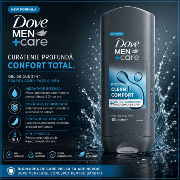 Dove Men Гель для душа Clean Confort 400 мл - image 2