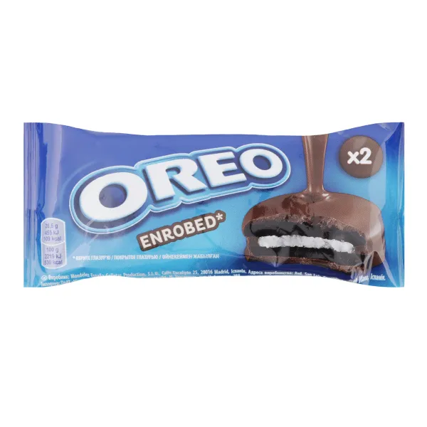 OREO Biscuiti cu cacao vanilie si cu glazura de ciocolata 41g - image 1