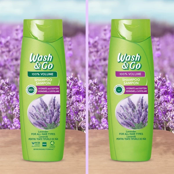 Wash&Go Sampon 360ml cu extract de Lavanda - image 3