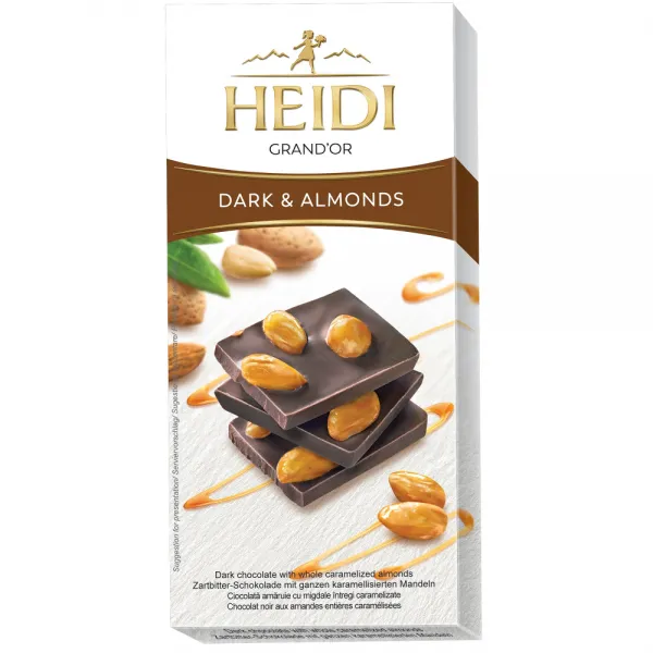 Heidi Ciocolata amaruie cu migdale intregi 100 g - image 1