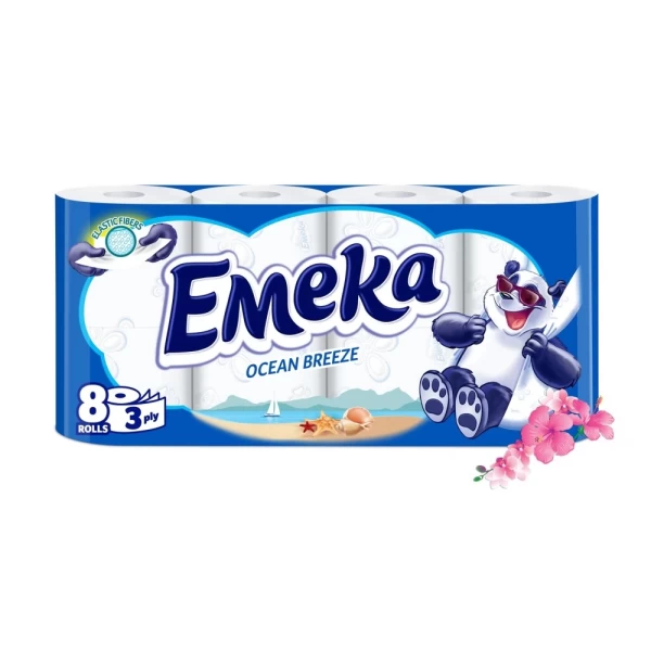 Emeka Hartie igienica, 3 straturi, 8 role Ocean Breeze - image 1