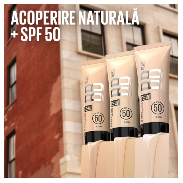 Maybelline Crema BB Fit Me SPF 50 Nuanța 40, hidratare și protecție UV, 30 ml - image 4