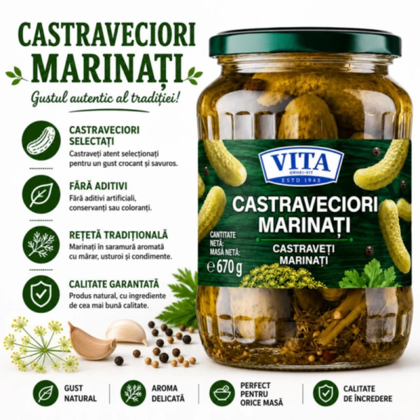 Vita Огурцы маринованные 670г, 4-7 см - image 2