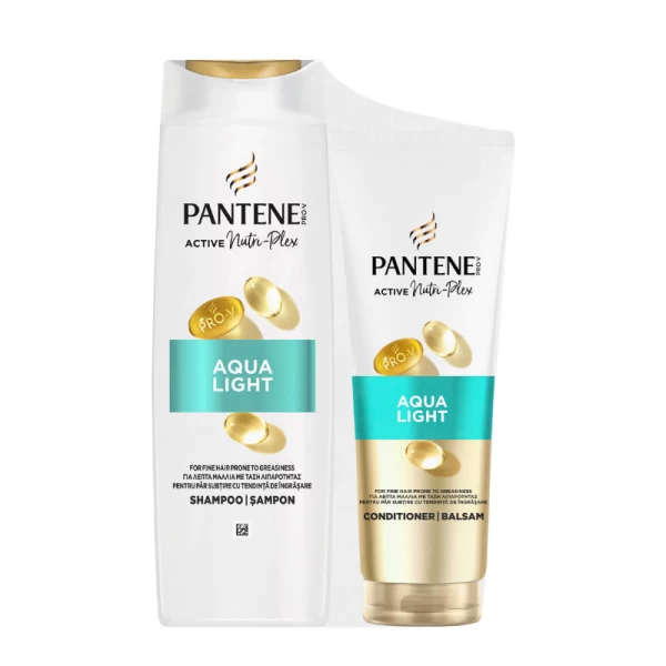 Pantene Sampon Aqua Light 400 ml + Balsam Oferta Speciala - image 1