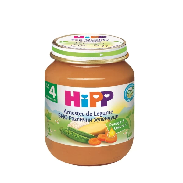 HiPP Piure de Amestec morcovi, varza, cartofi si mazar (4+ luni), 125 g - image 1