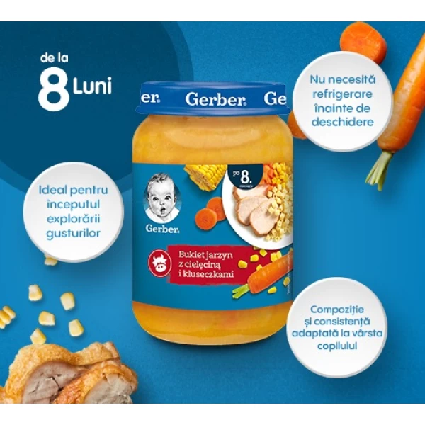 Gerber Piure de mix de legume cu vitel si paste 190g - image 2