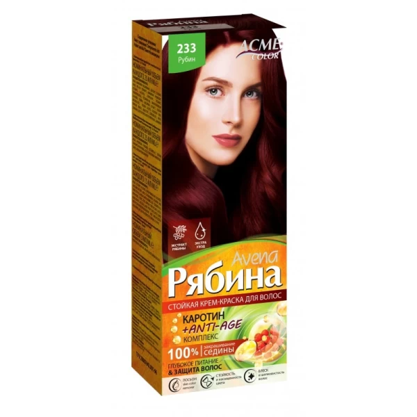 Vopsea pentru par ACME Riabina Avena, 233 - Rubin, 100 ml - image 1