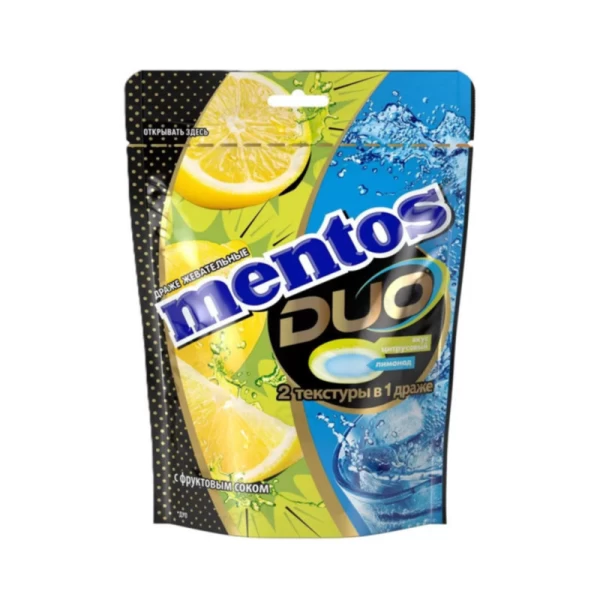 Mentos Duo Drajeu de mestecat cu gust de limonada citrica 45 g - image 1