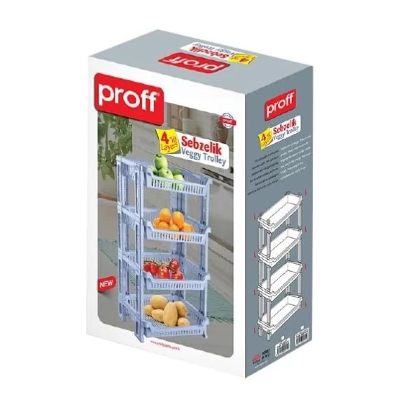 Proff Cutie pentru legume Proff cu 4 etaje (transparentă) - image 1