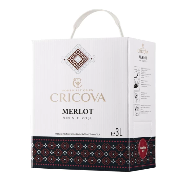 Cricova Vin roșu sec Merlot Bag in Box  3 L - image 1