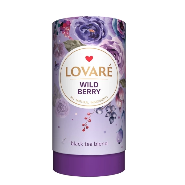 Lovare Ceai 80g negru Wild Berry, cu fructe de pădure și petale de flori - image 1